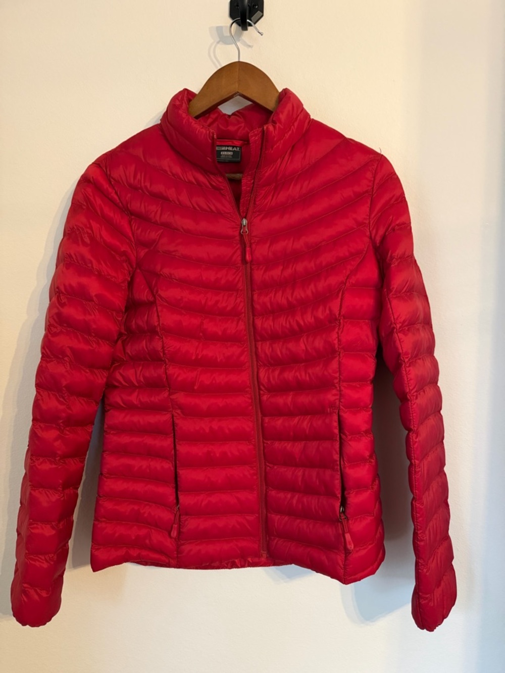 32 Degrees Women's Red Quilted Lightweight Puffer Jacket